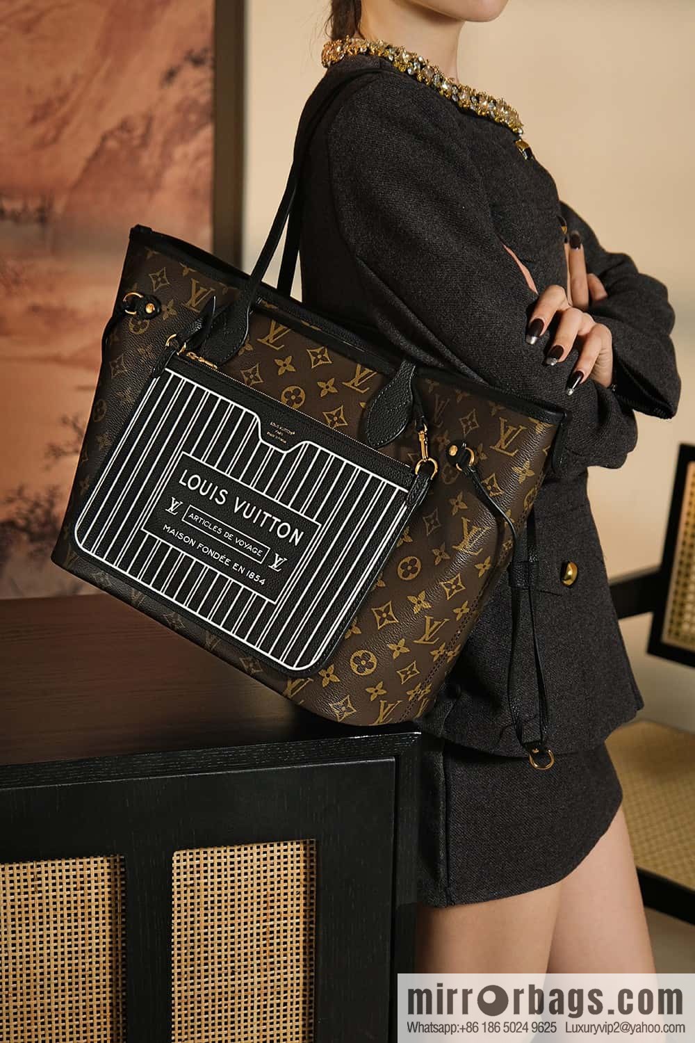 LV ππππππ
πππ chip diamond beating code shopping bag series #M