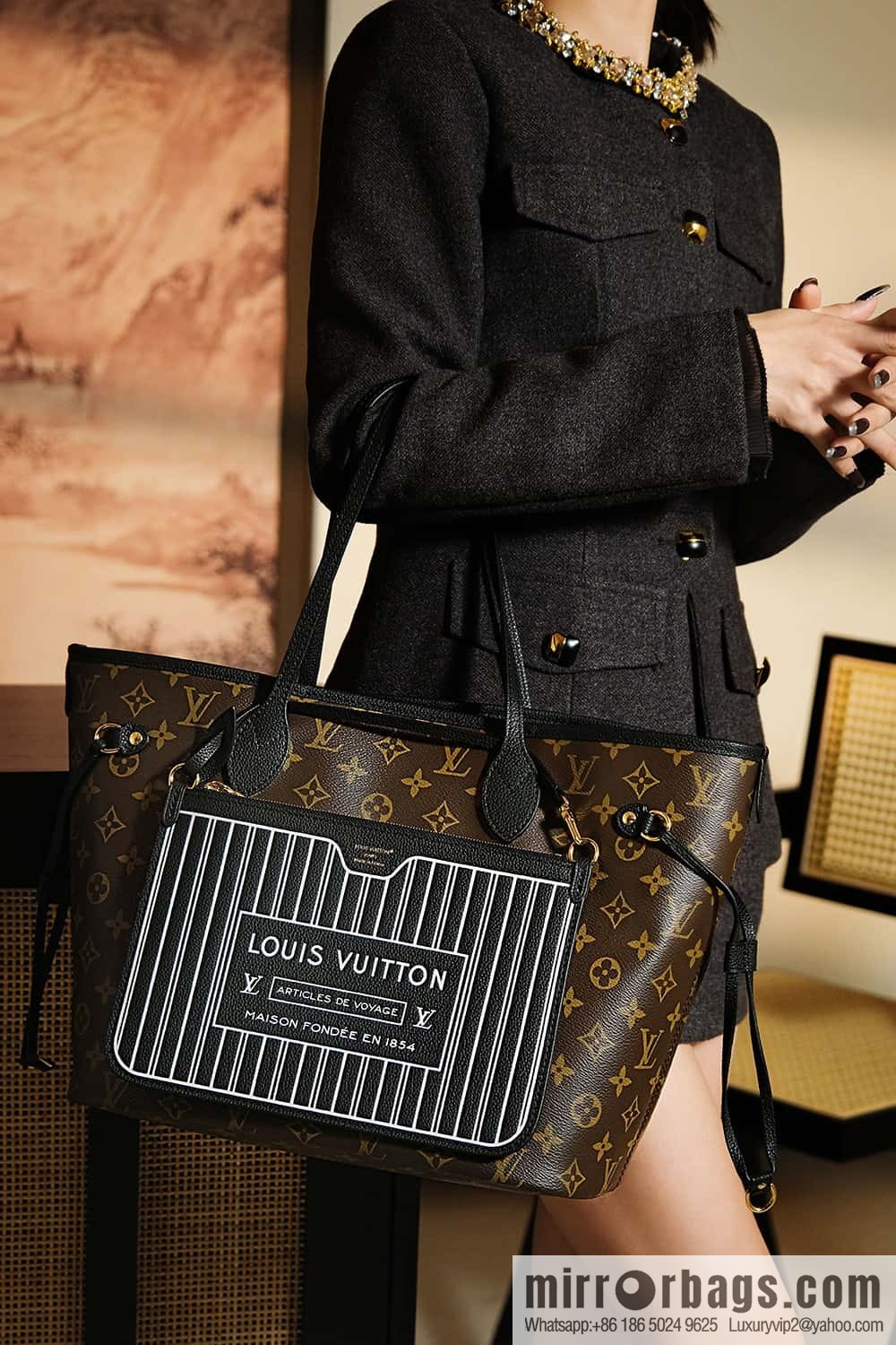 LV ππππππ
πππ chip diamond beating code shopping bag series #M