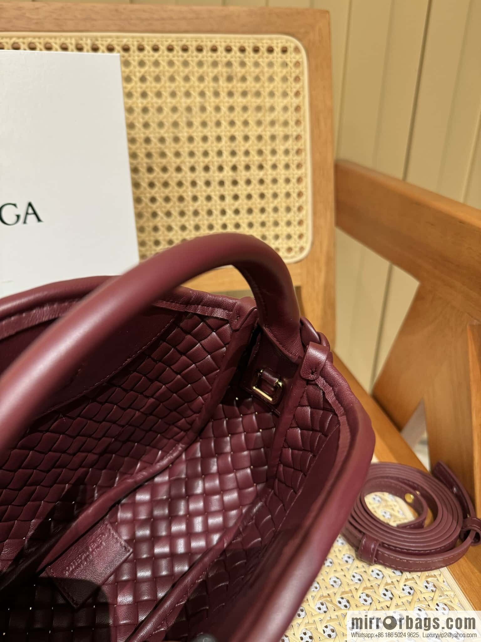 BV Small Cobble Handbag 805739 Barolo Burgundy