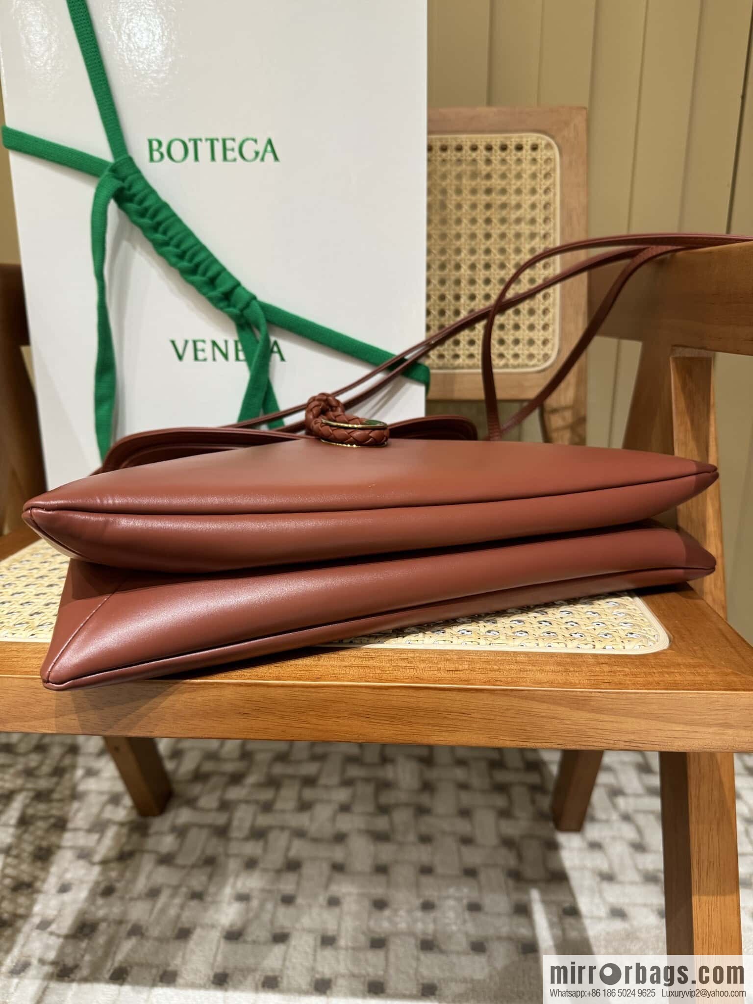 BV Large Liberta Crossbody Bag 806034 Brick Red
