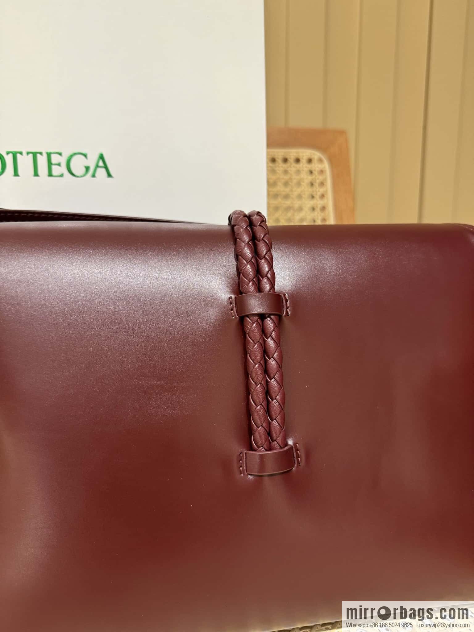 BV Large Liberta Crossbody Bag 806034 Barolo Burgundy