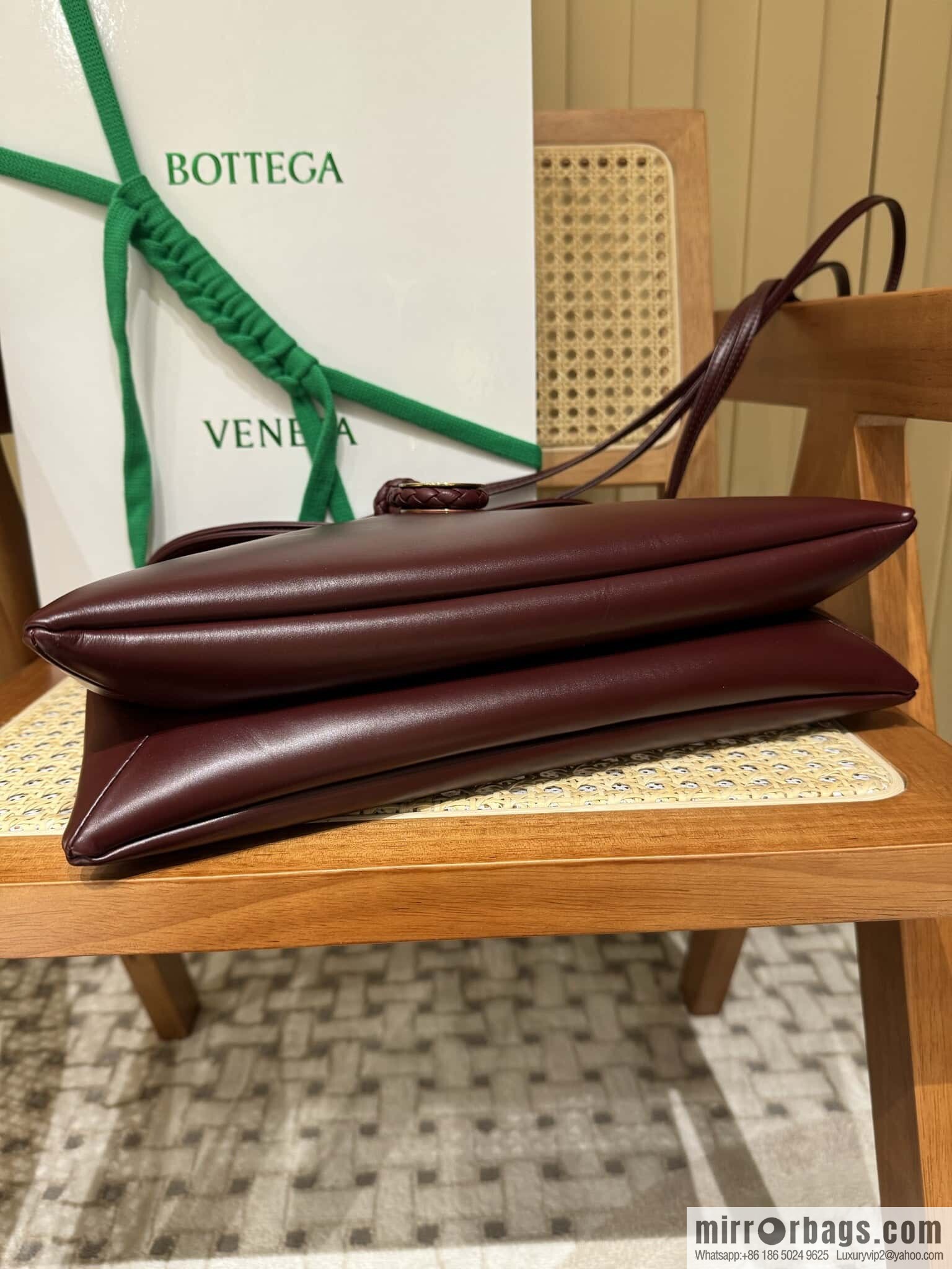 BV Large Liberta Crossbody Bag 806034 Barolo Burgundy