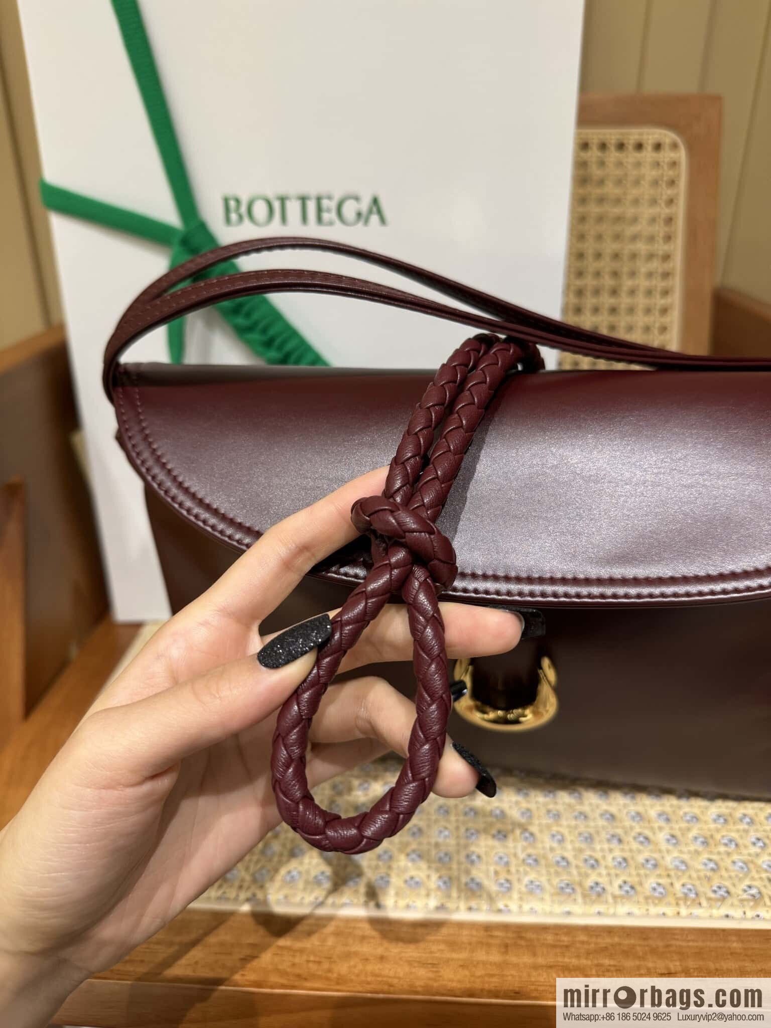 BV Large Liberta Crossbody Bag 806034 Barolo Burgundy