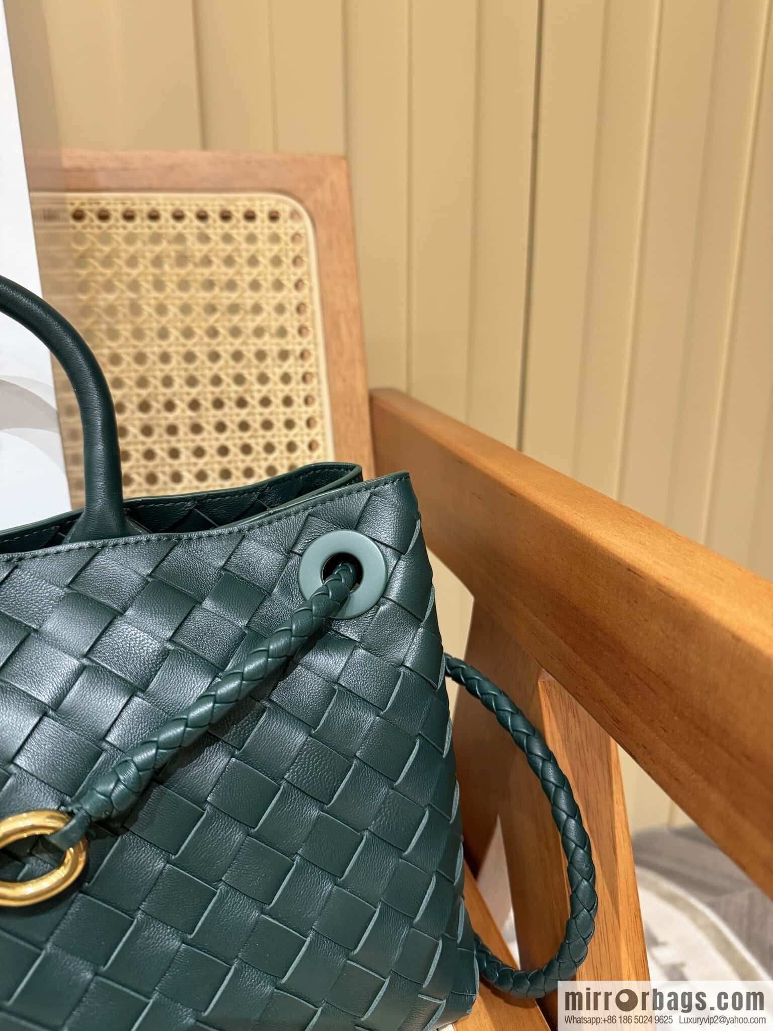 BV small horizontal Andiamond handbag 766010 emerald