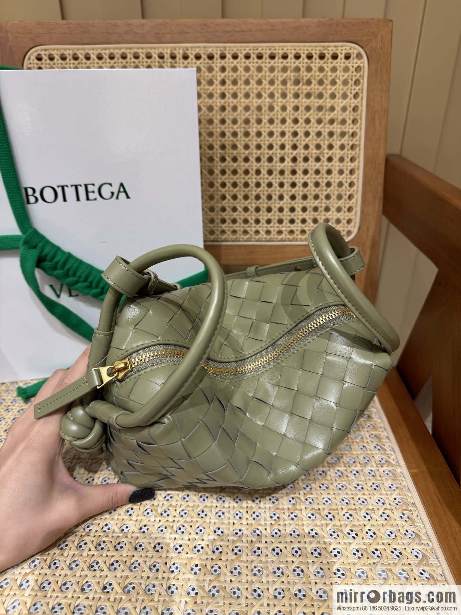 BV Loop Handbag 796615 Travertine Green