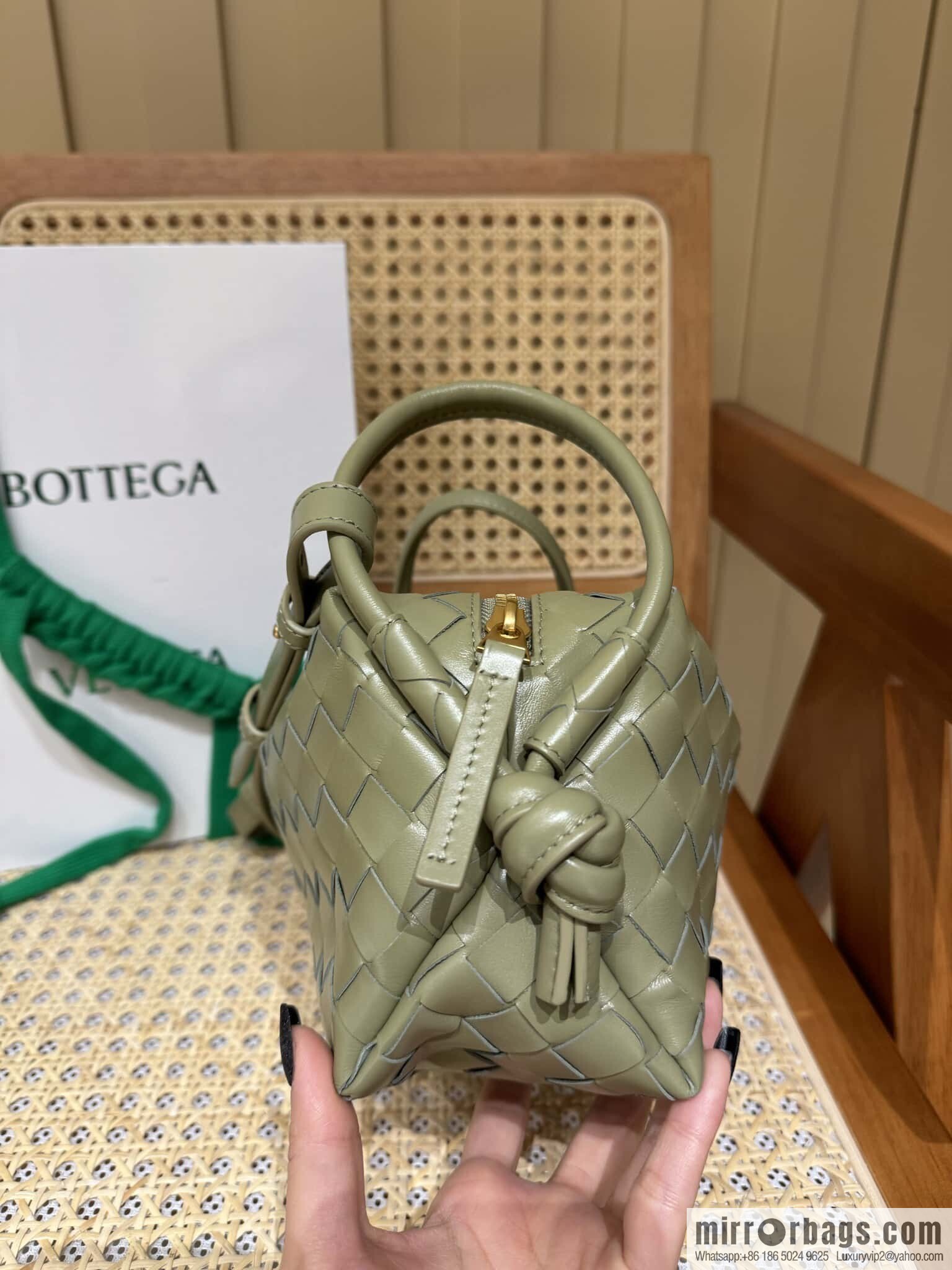 BV Loop Handbag 796615 Travertine Green