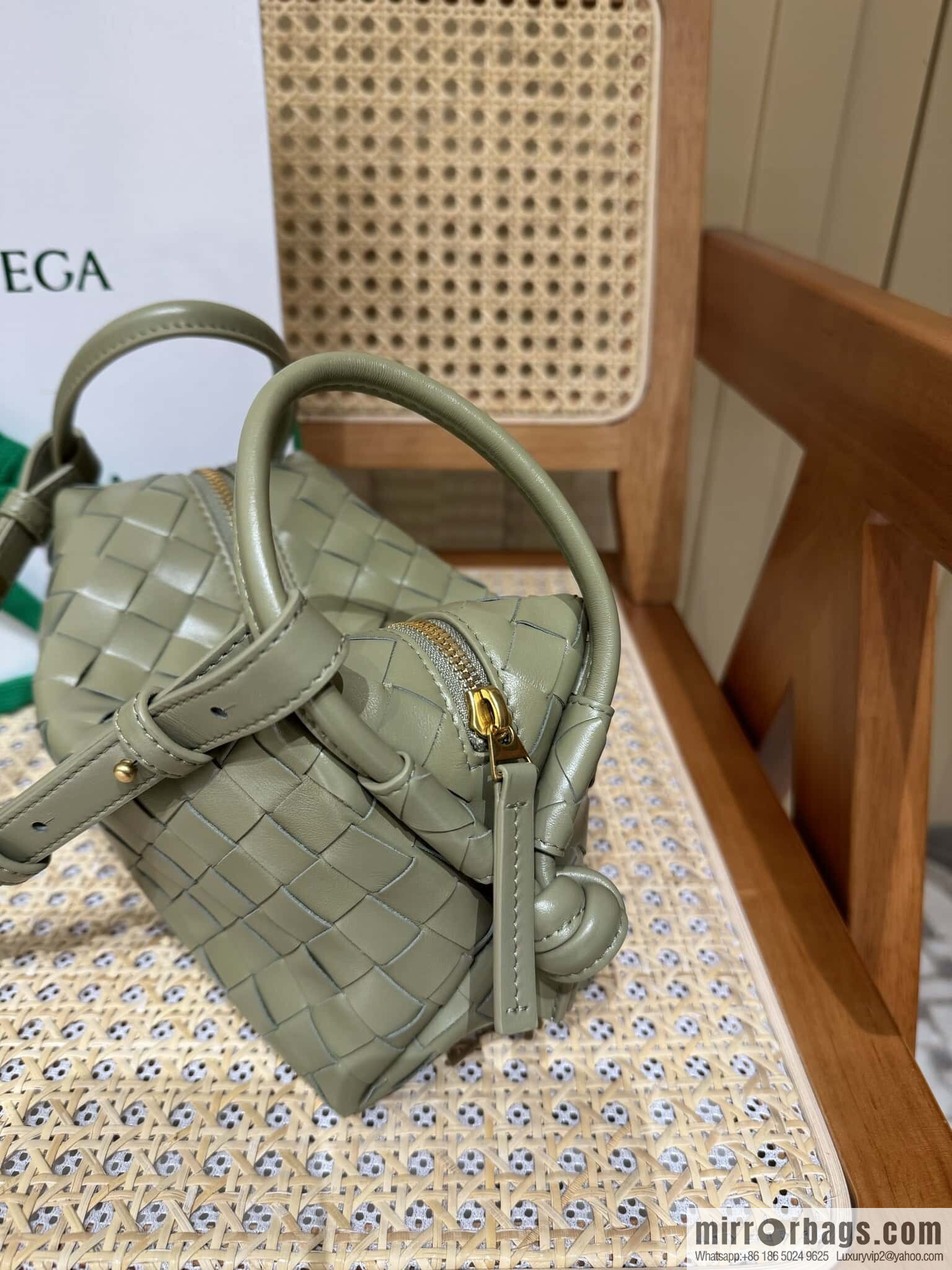 BV Loop Handbag 796615 Travertine Green