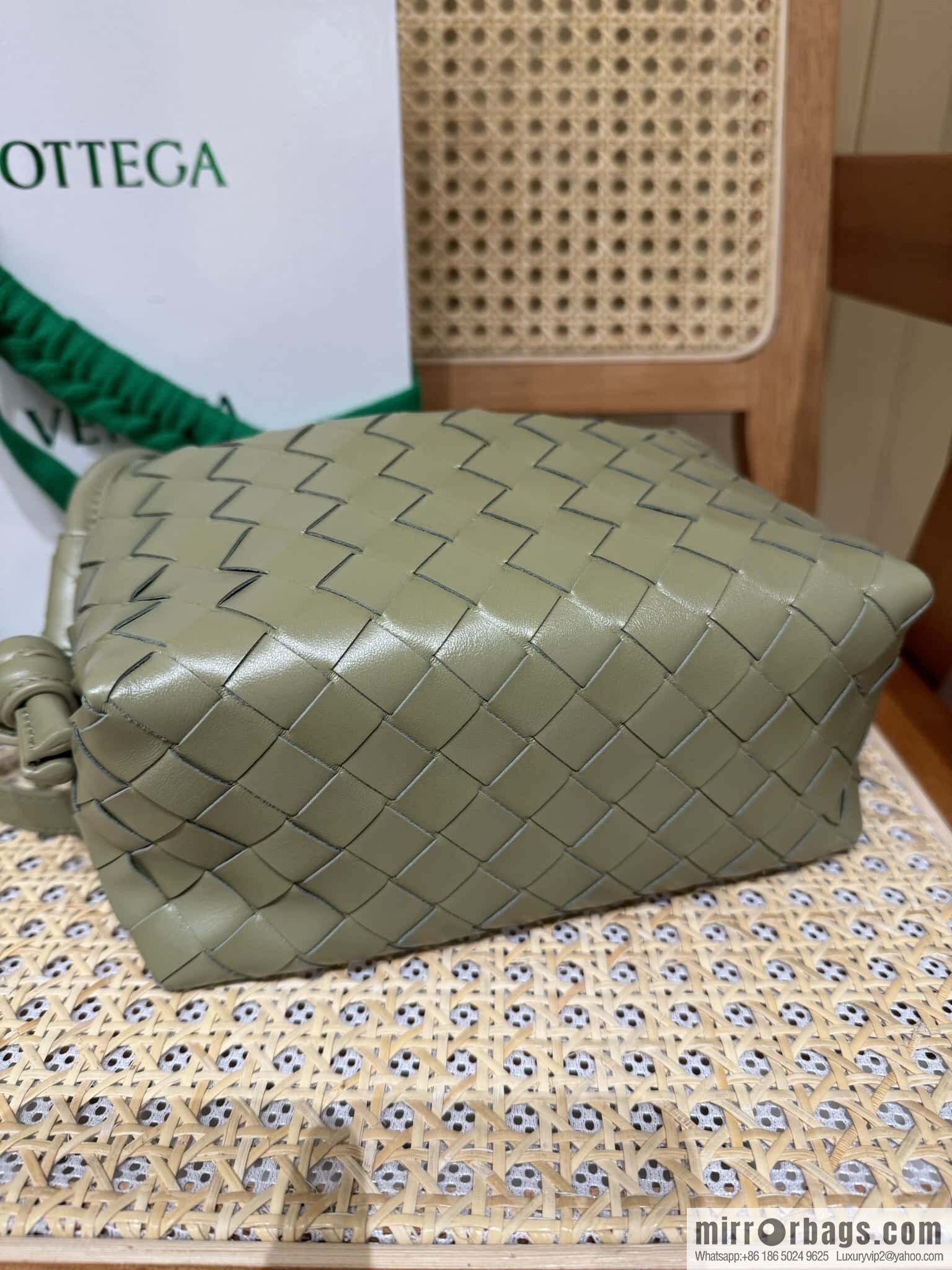 BV Loop Handbag 796615 Travertine Green