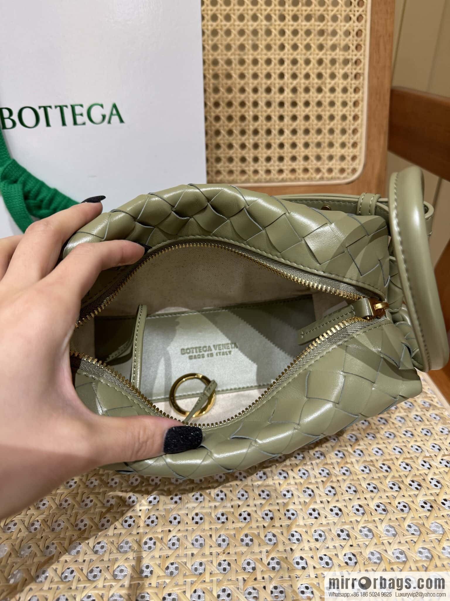 BV Loop Handbag 796615 Travertine Green