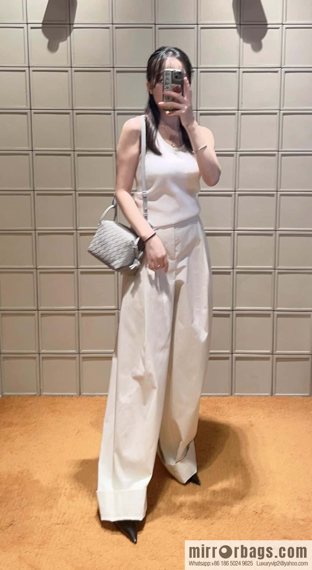 BV Loop Handbag 796615 Silver Grey