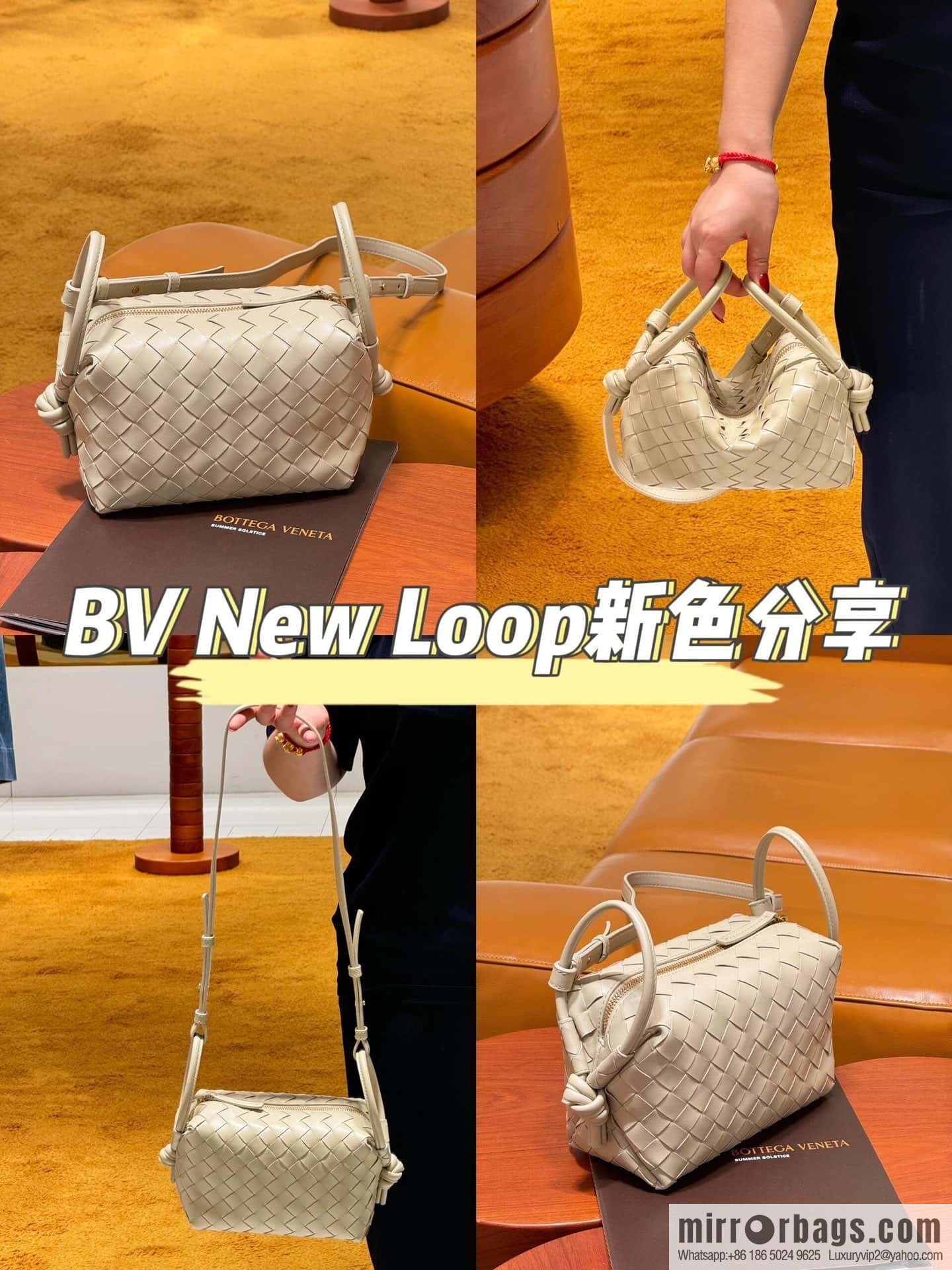 BV Loop Handbag 796615 Whipped Cream Sugar