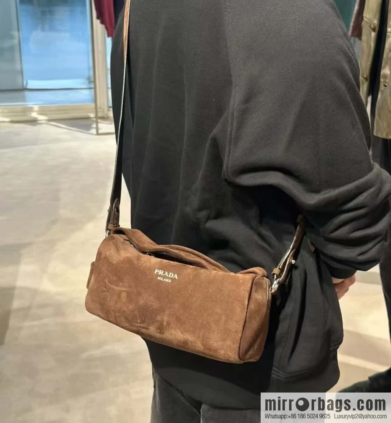 PRADA 🎉 New Boston 🎉 2VH188 Suede🎉🎉