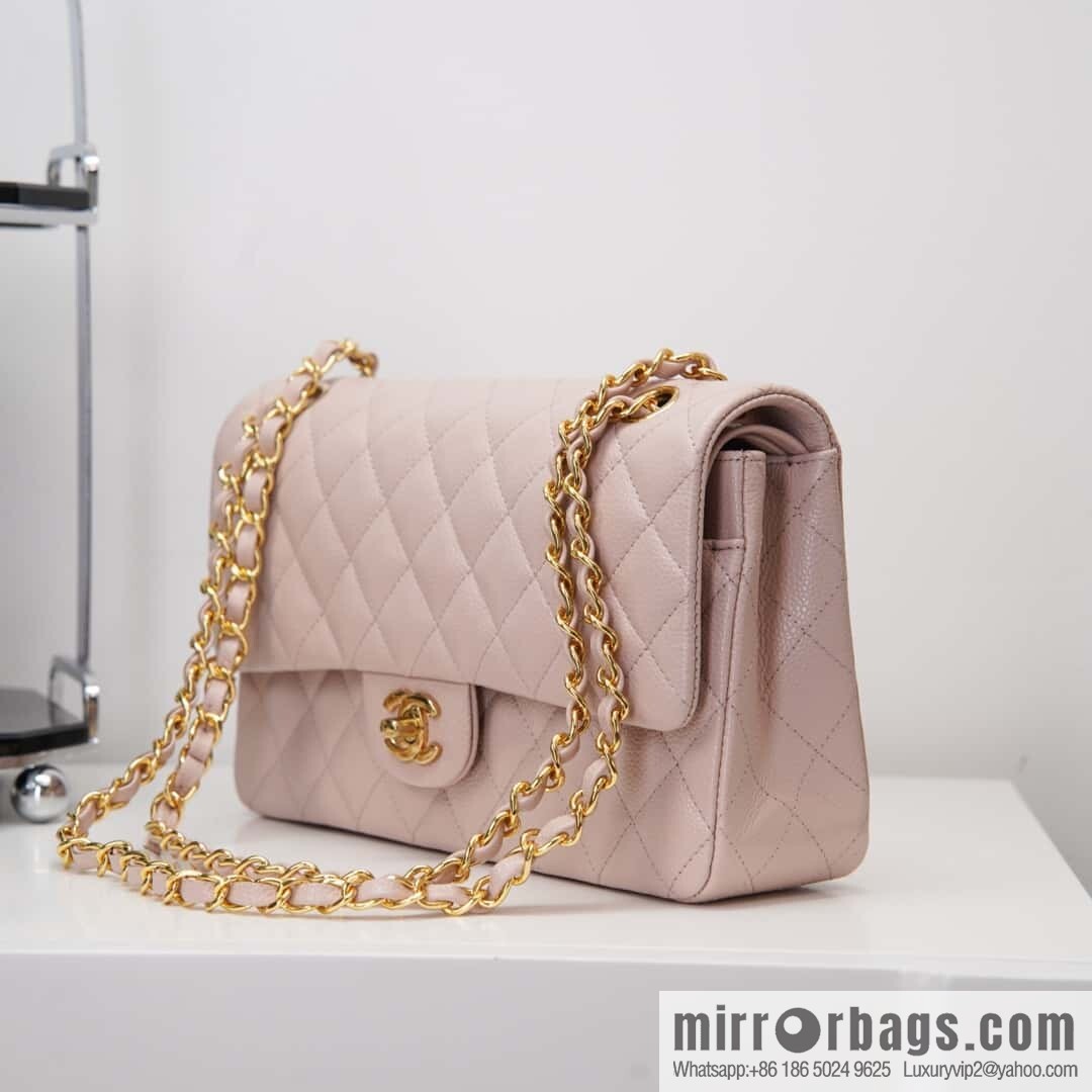 CHANEL 𝐂𝐥𝐚𝐬𝐬𝐢𝐜 𝐅𝐥𝐚𝐩 Medium Classic Cover Bag, Sakura Powder 🌸 A01112