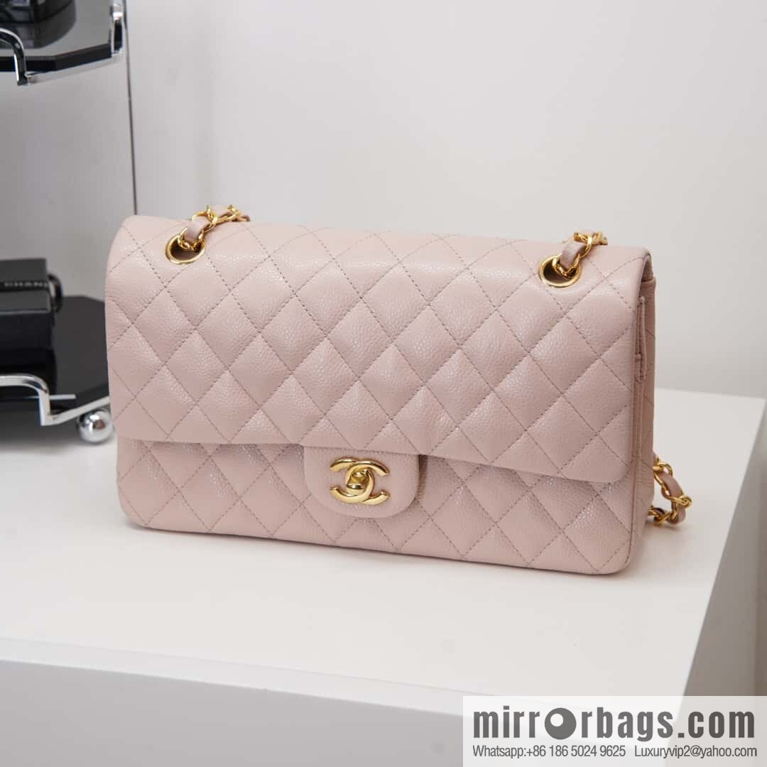 CHANEL 𝐂𝐥𝐚𝐬𝐬𝐢𝐜 𝐅𝐥𝐚𝐩 Medium Classic Cover Bag, Sakura Powder 🌸 A01112