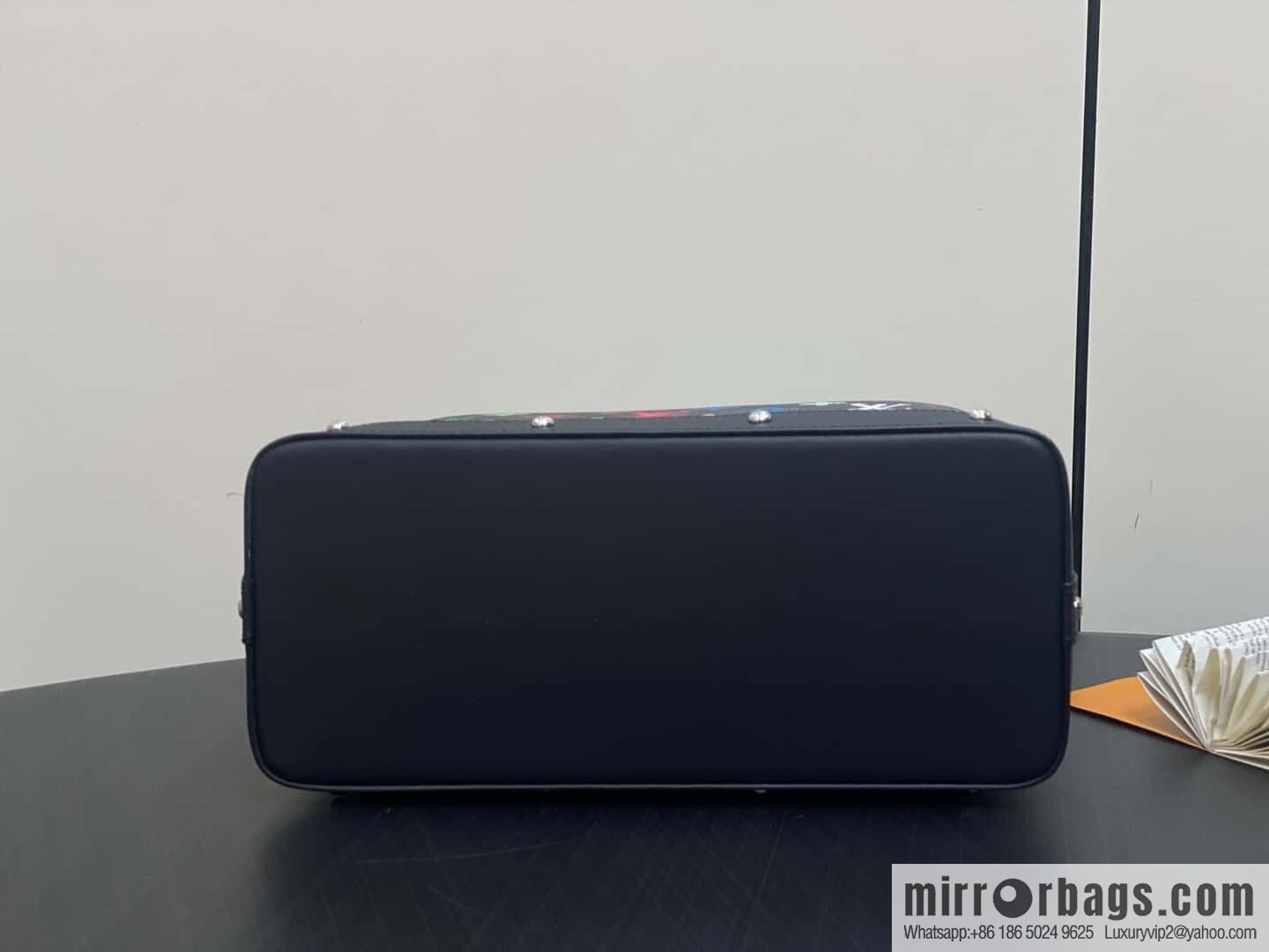 [Premium‑quality] M13743 black color cosmetic bag series POCHETTE COSMÉTIQUE large cosmetic bag 2025 Murakami Takashi joint cooperation series (copy)