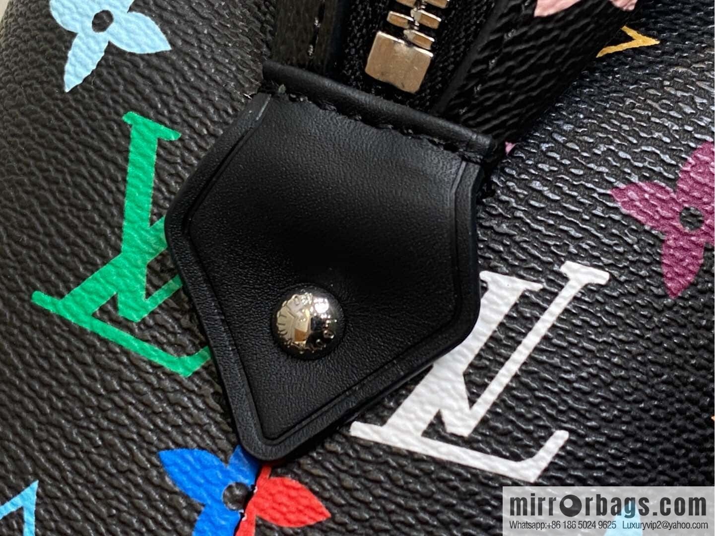 [Premium‑quality] M13743 black color cosmetic bag series POCHETTE COSMÉTIQUE large cosmetic bag 2025 Murakami Takashi joint cooperation series (copy)