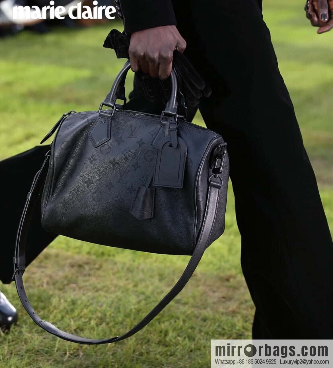 [Boutique‑grade] M21108 black full leather, pillow bag speedy series SPEEDY P9 BANDOULIZRE30 handbag