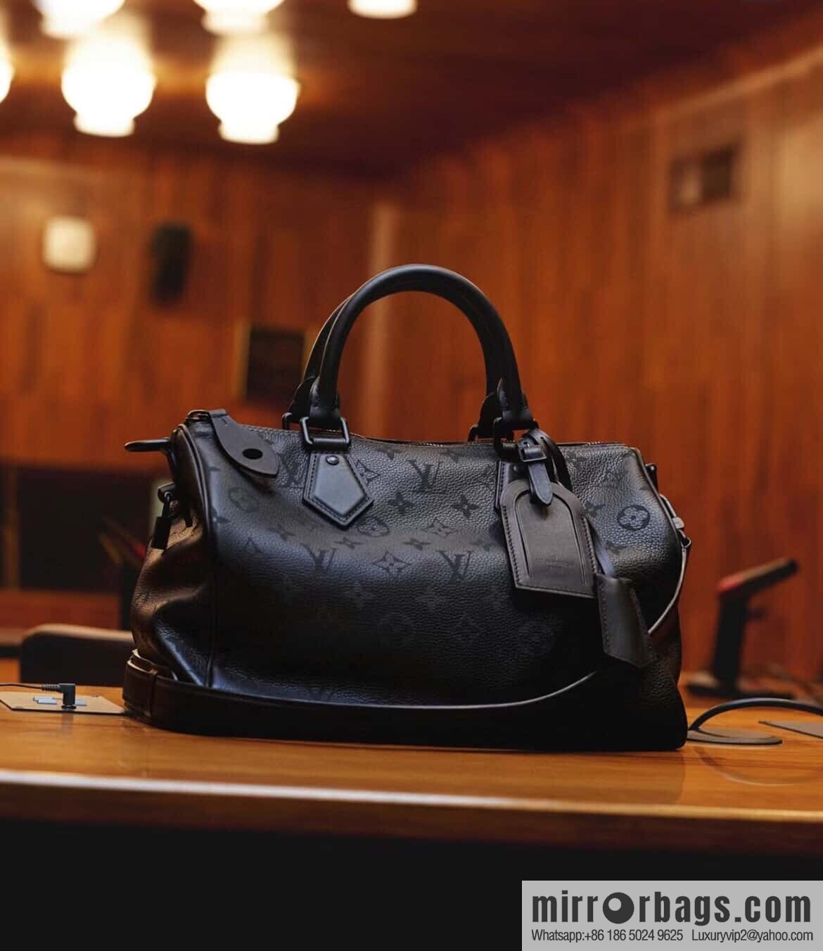 [Boutique‑grade] M21108 black full leather, pillow bag speedy series SPEEDY P9 BANDOULIZRE30 handbag