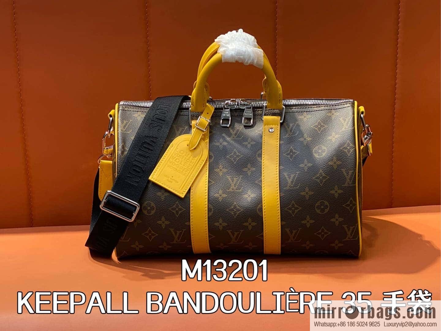 [Boutique‑grade] M13201 presbyopia yellow, travel bag series KEEPALL BANDOULIZRE 35 handbag