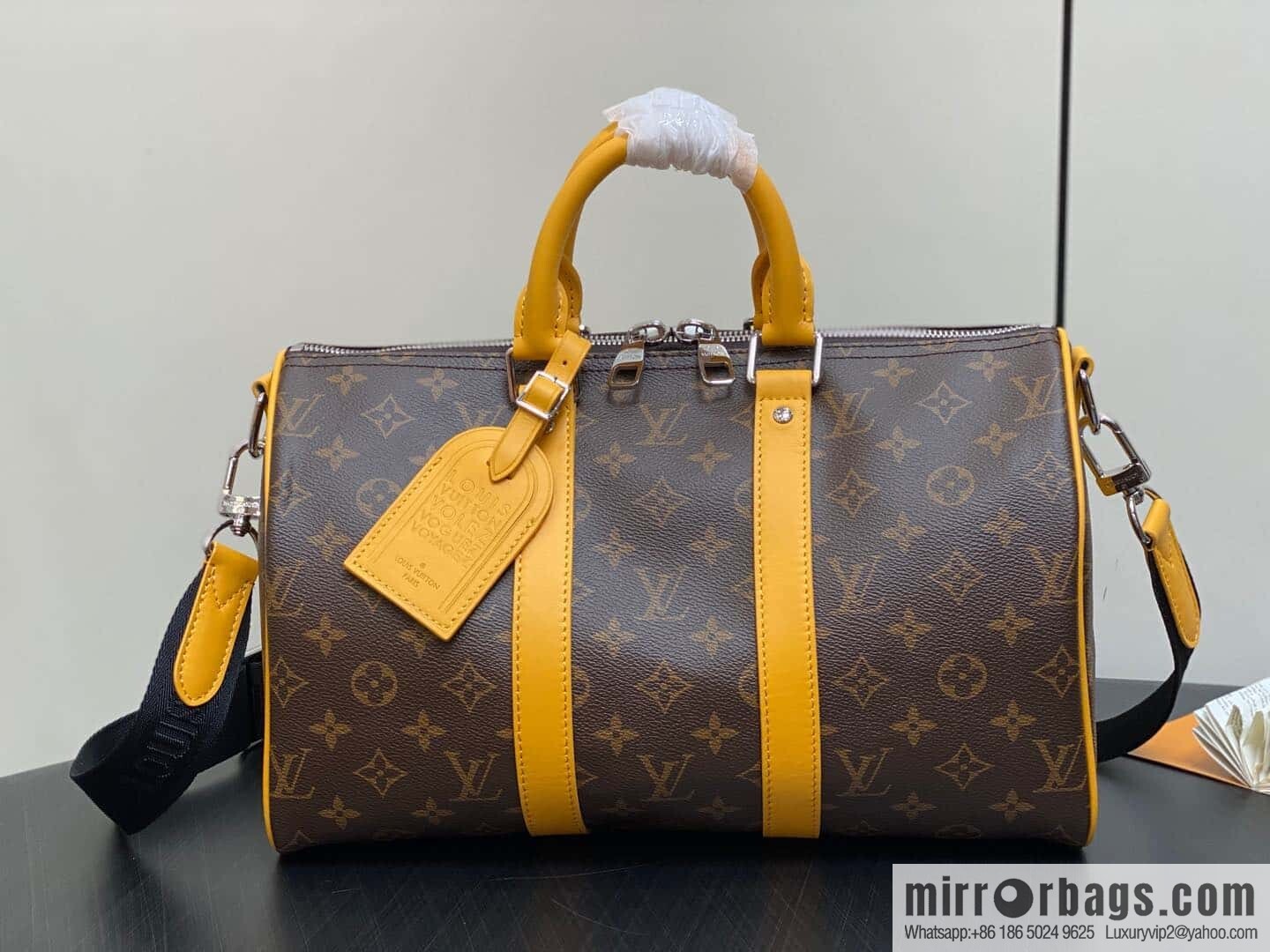 [Boutique‑grade] M13201 presbyopia yellow, travel bag series KEEPALL BANDOULIZRE 35 handbag
