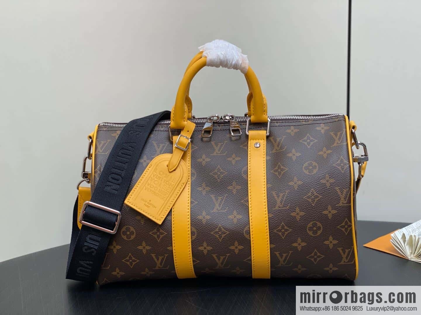 [Boutique‑grade] M13201 presbyopia yellow, travel bag series KEEPALL BANDOULIZRE 35 handbag