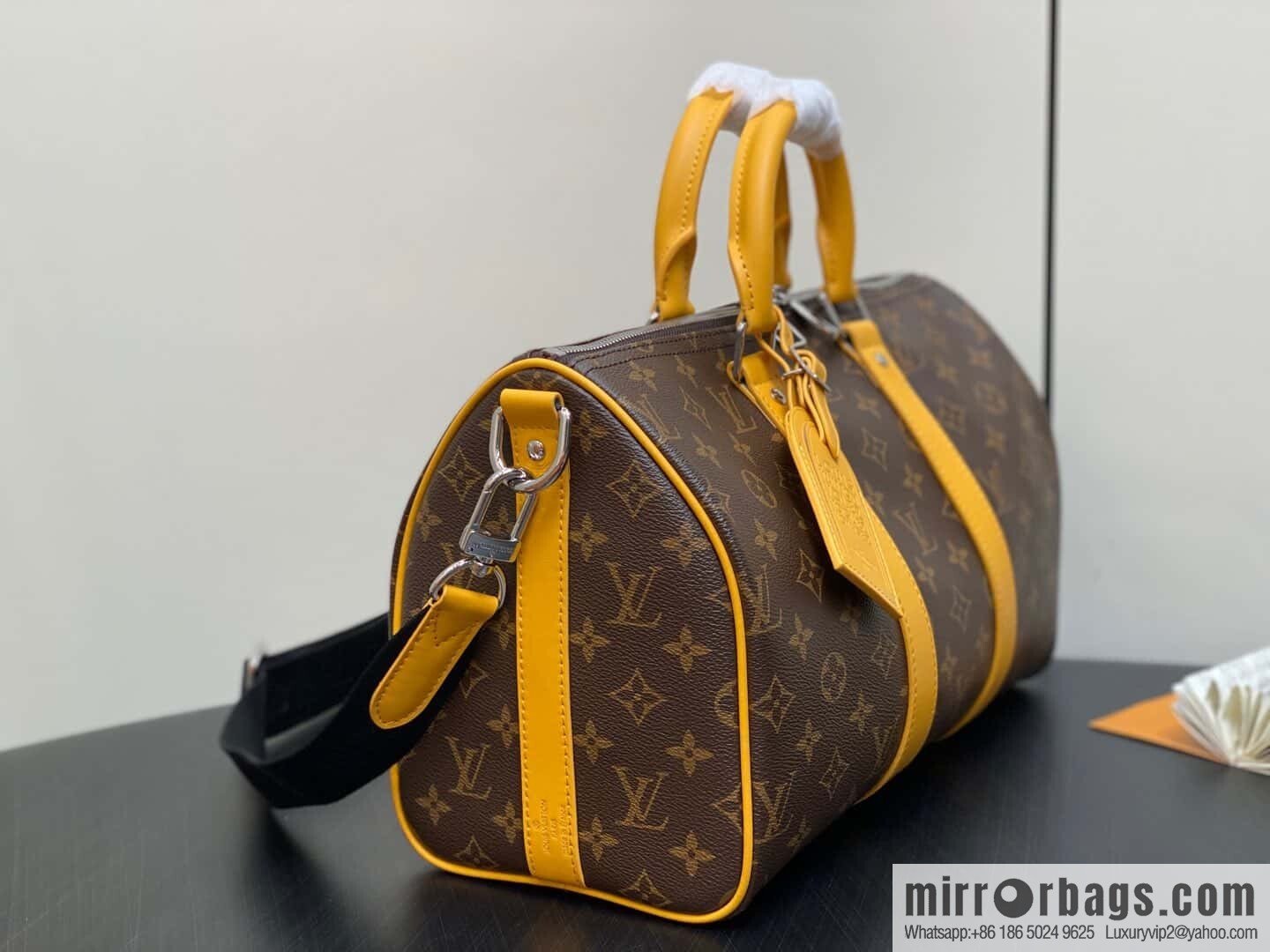 [Boutique‑grade] M13201 presbyopia yellow, travel bag series KEEPALL BANDOULIZRE 35 handbag