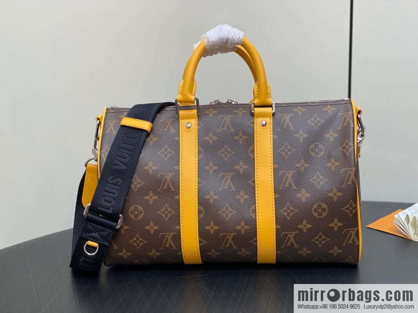[Boutique‑grade] M13201 presbyopia yellow, travel bag series KEEPALL BANDOULIZRE 35 handbag