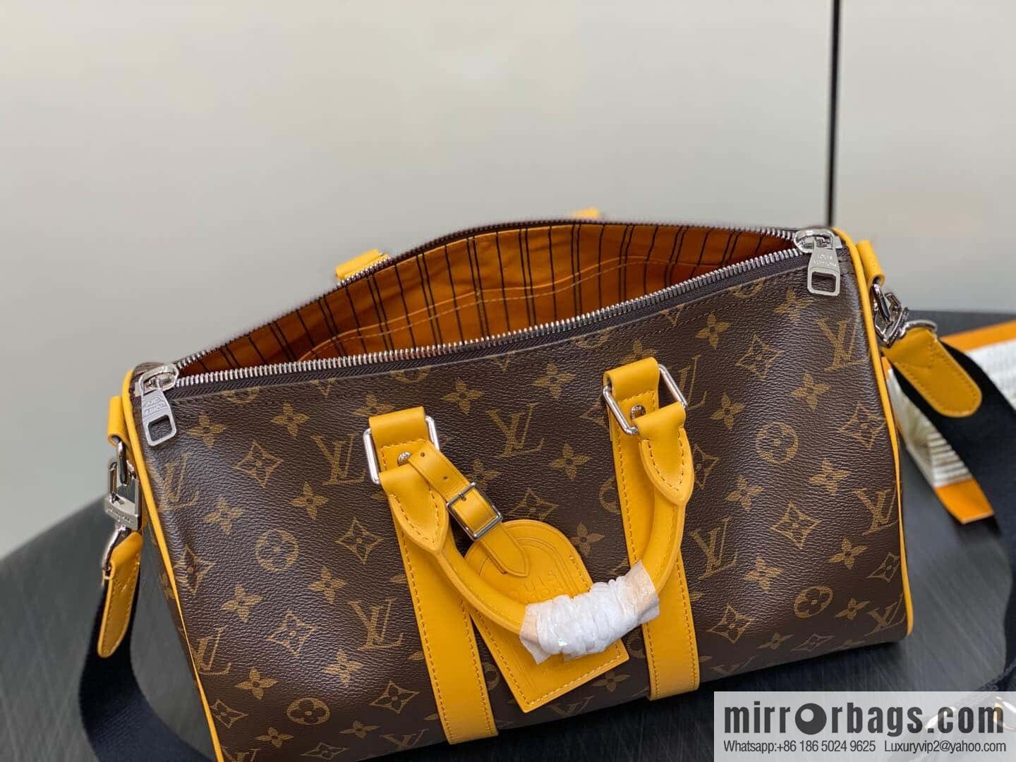 [Boutique‑grade] M13201 presbyopia yellow, travel bag series KEEPALL BANDOULIZRE 35 handbag