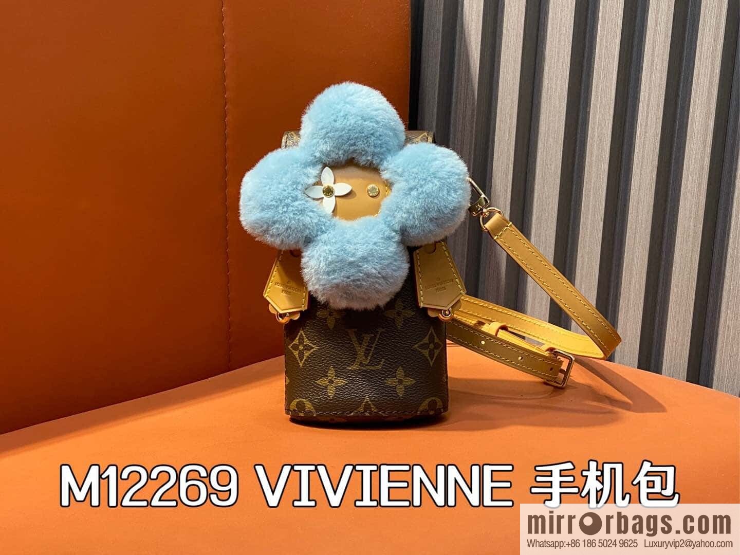 M12269 presbyopia/blue, sunflower mobile phone bag series VIVIENNE mobile phone bag, presbyopia/blue (sunflower) Vivienne mobile phone bag