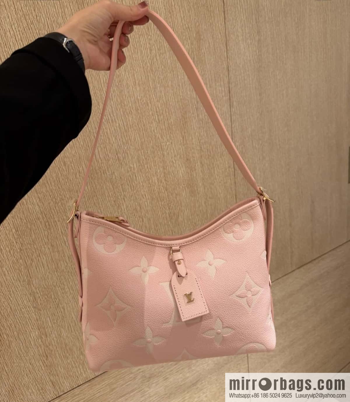 [Boutique‑grade] M12409 milkshake powder, full leather shopping bag series CarryAll small handbag M46288