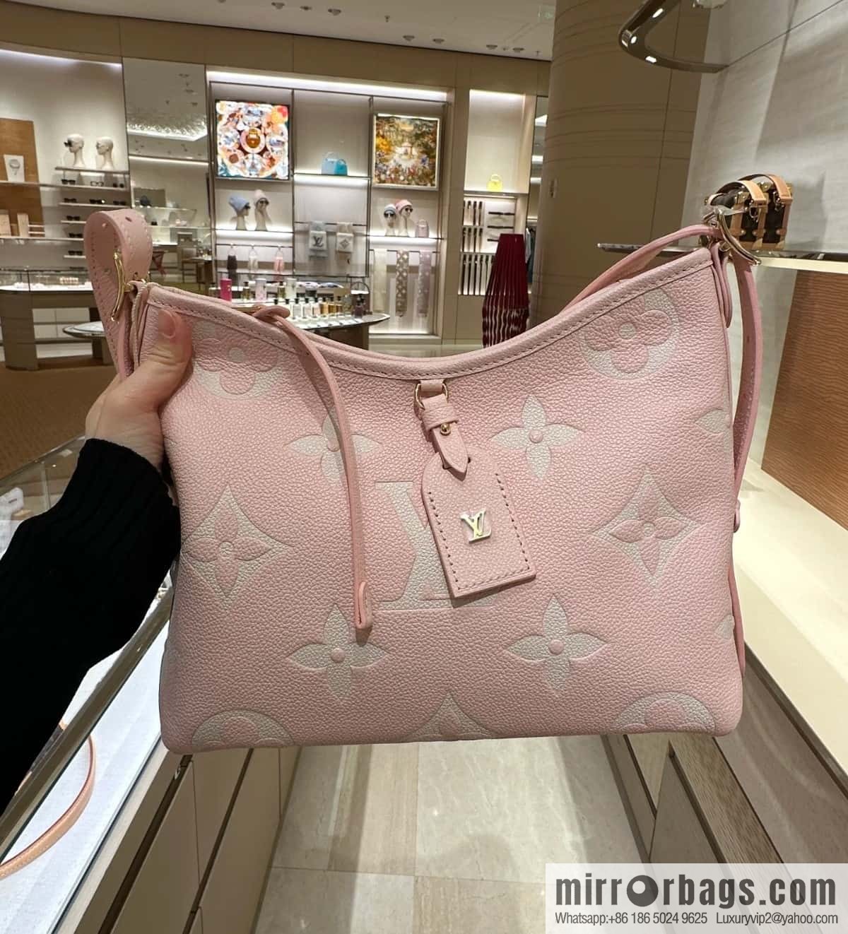 [Boutique‑grade] M12409 milkshake powder, full leather shopping bag series CarryAll small handbag M46288