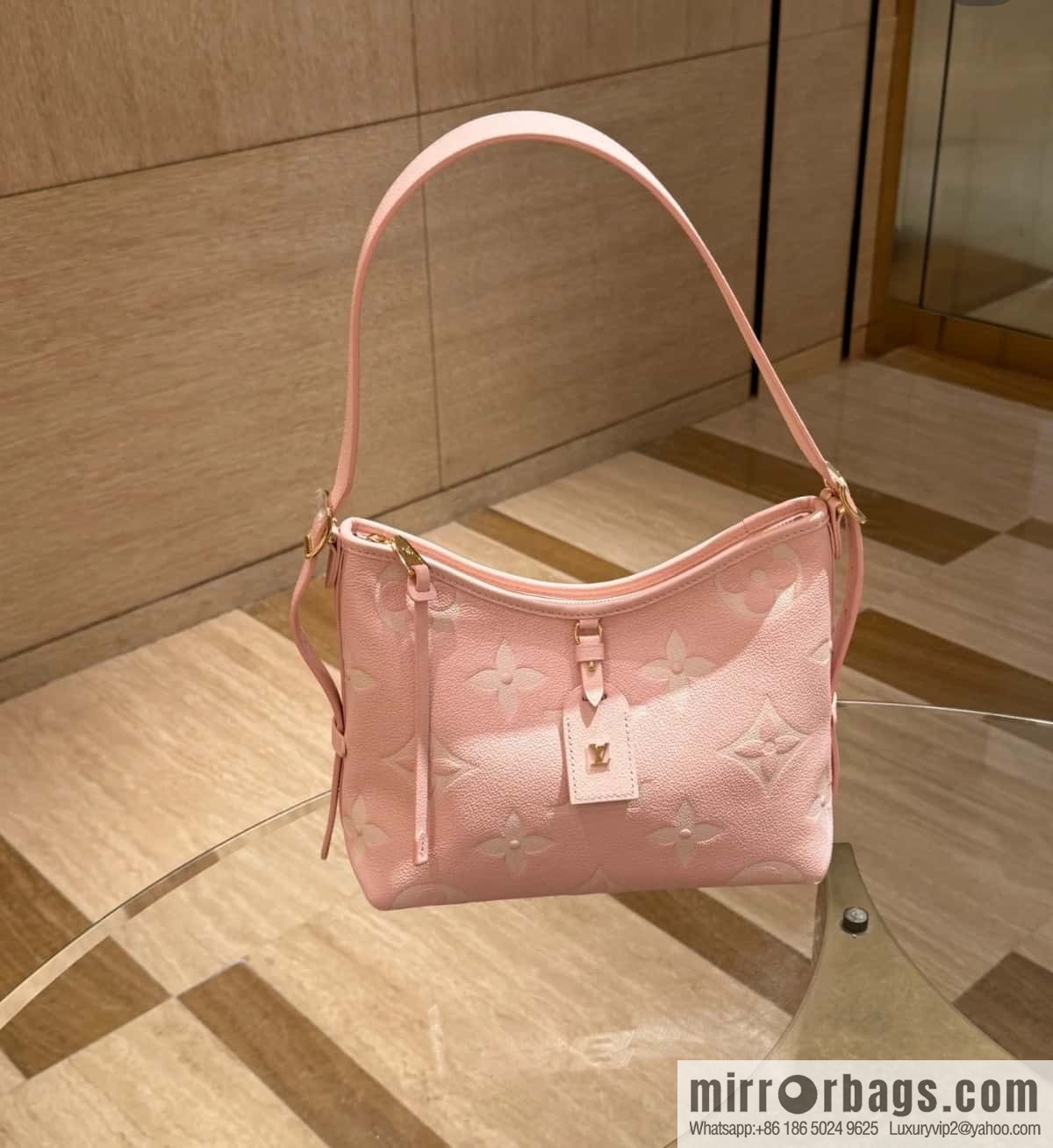 [Boutique‑grade] M12409 milkshake powder, full leather shopping bag series CarryAll small handbag M46288
