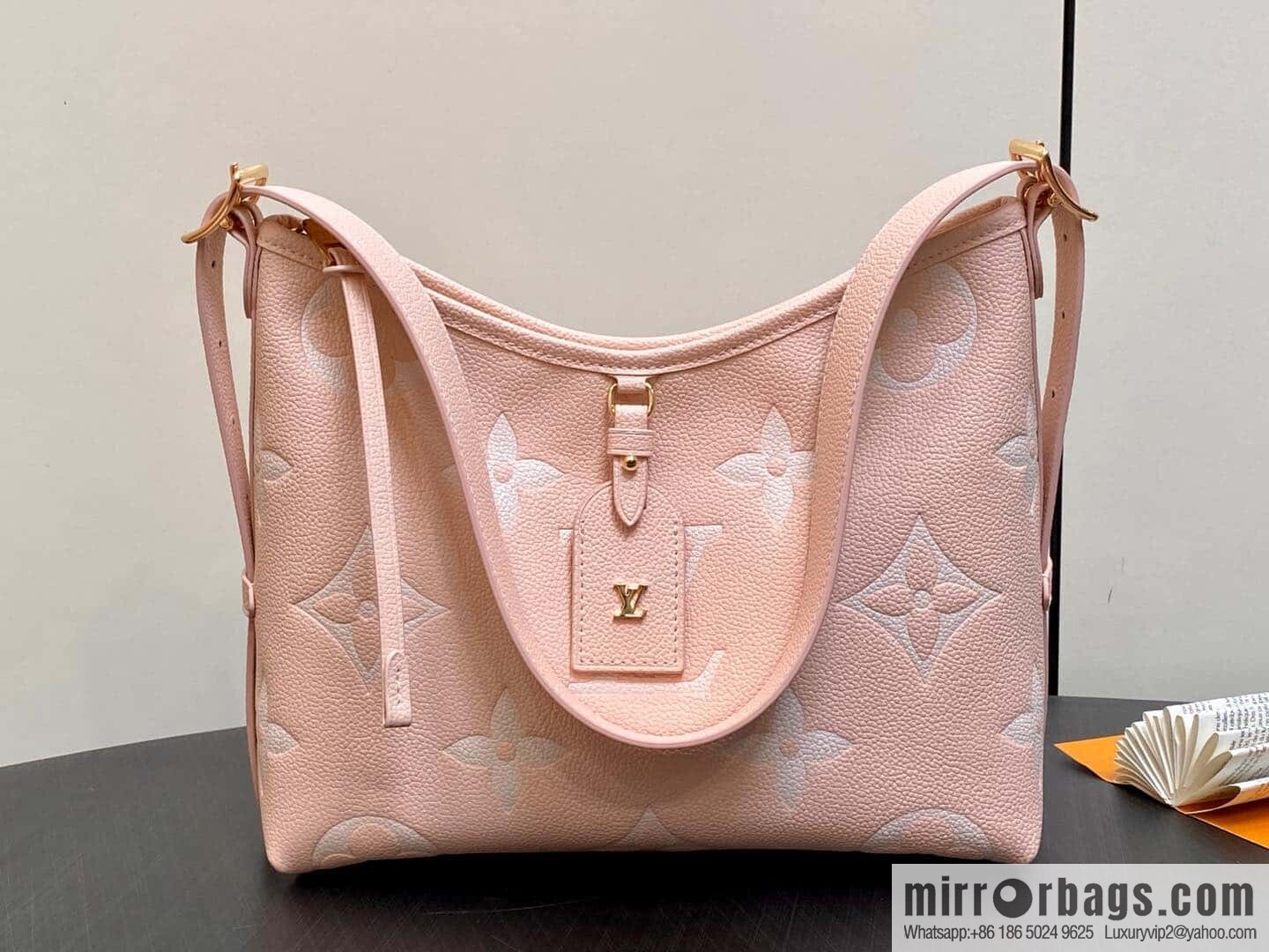 [Boutique‑grade] M12409 milkshake powder, full leather shopping bag series CarryAll small handbag M46288