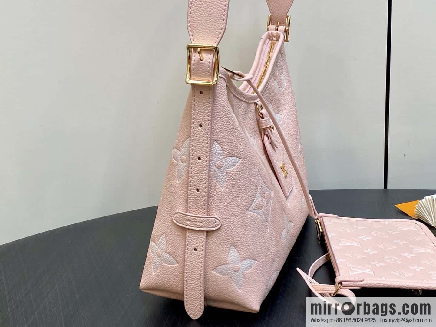 [Boutique‑grade] M12409 milkshake powder, full leather shopping bag series CarryAll small handbag M46288