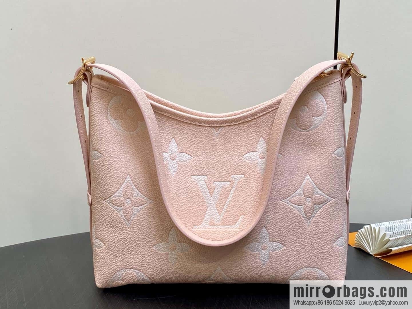 [Boutique‑grade] M12409 milkshake powder, full leather shopping bag series CarryAll small handbag M46288