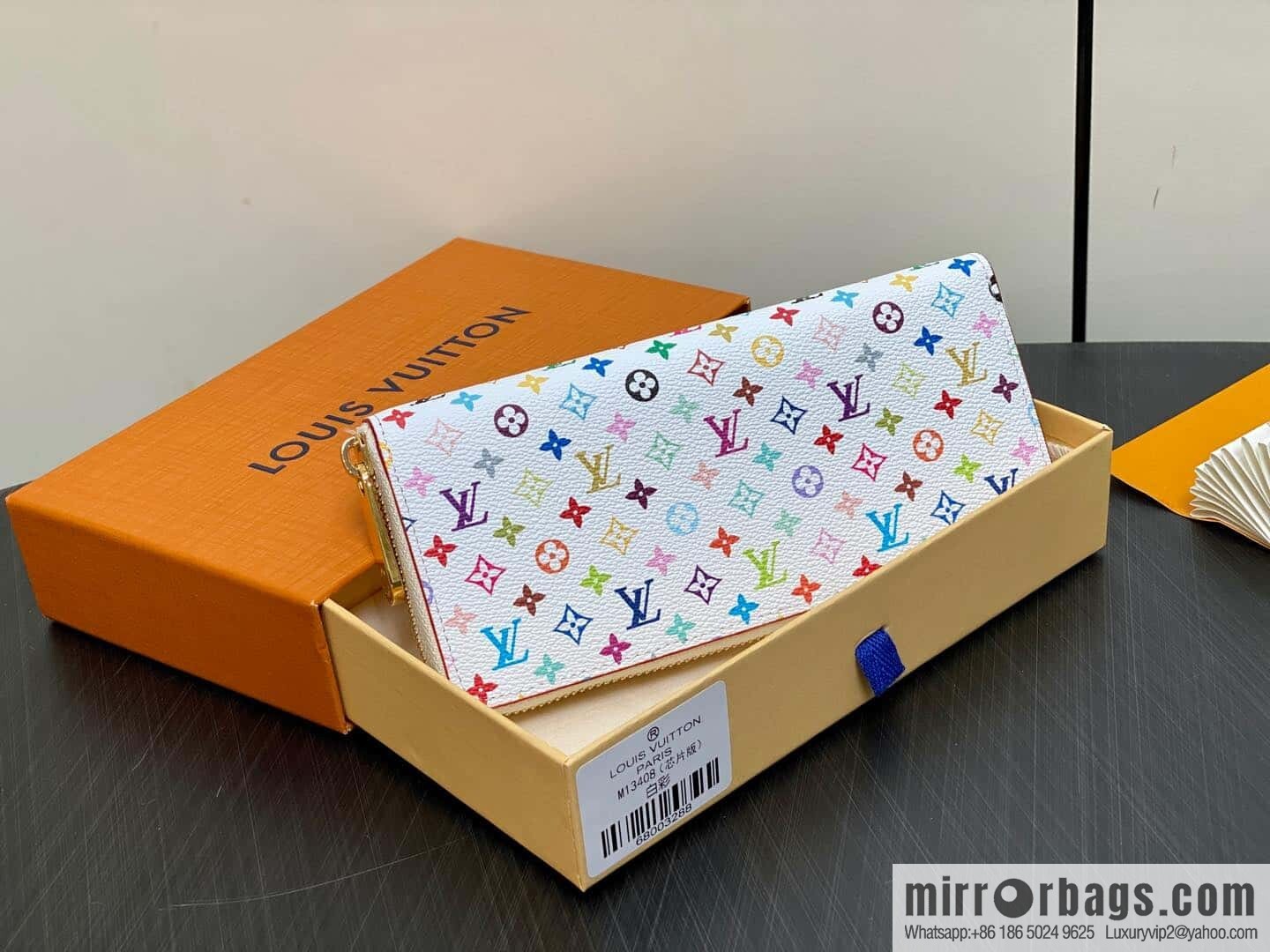 [Premium‑quality] M13408 white color, single zipper wallet series Zippy zipper wallet
