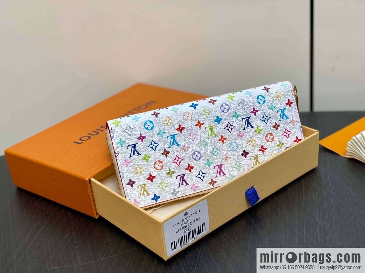 [Premium‑quality] M13408 white color, single zipper wallet series Zippy zipper wallet