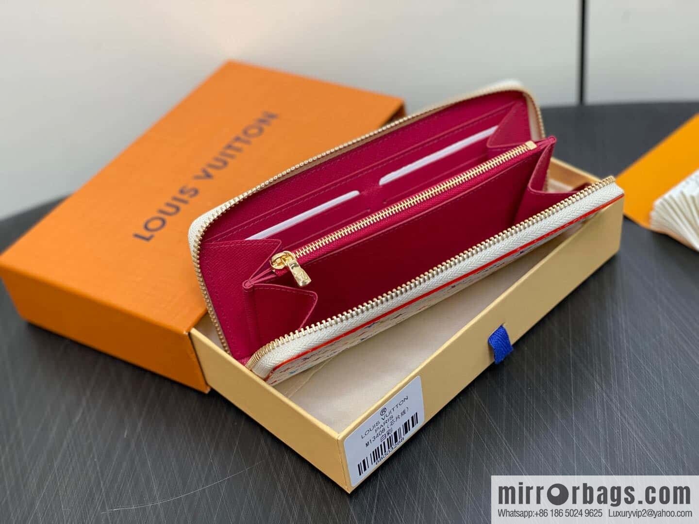 [Premium‑quality] M13408 white color, single zipper wallet series Zippy zipper wallet