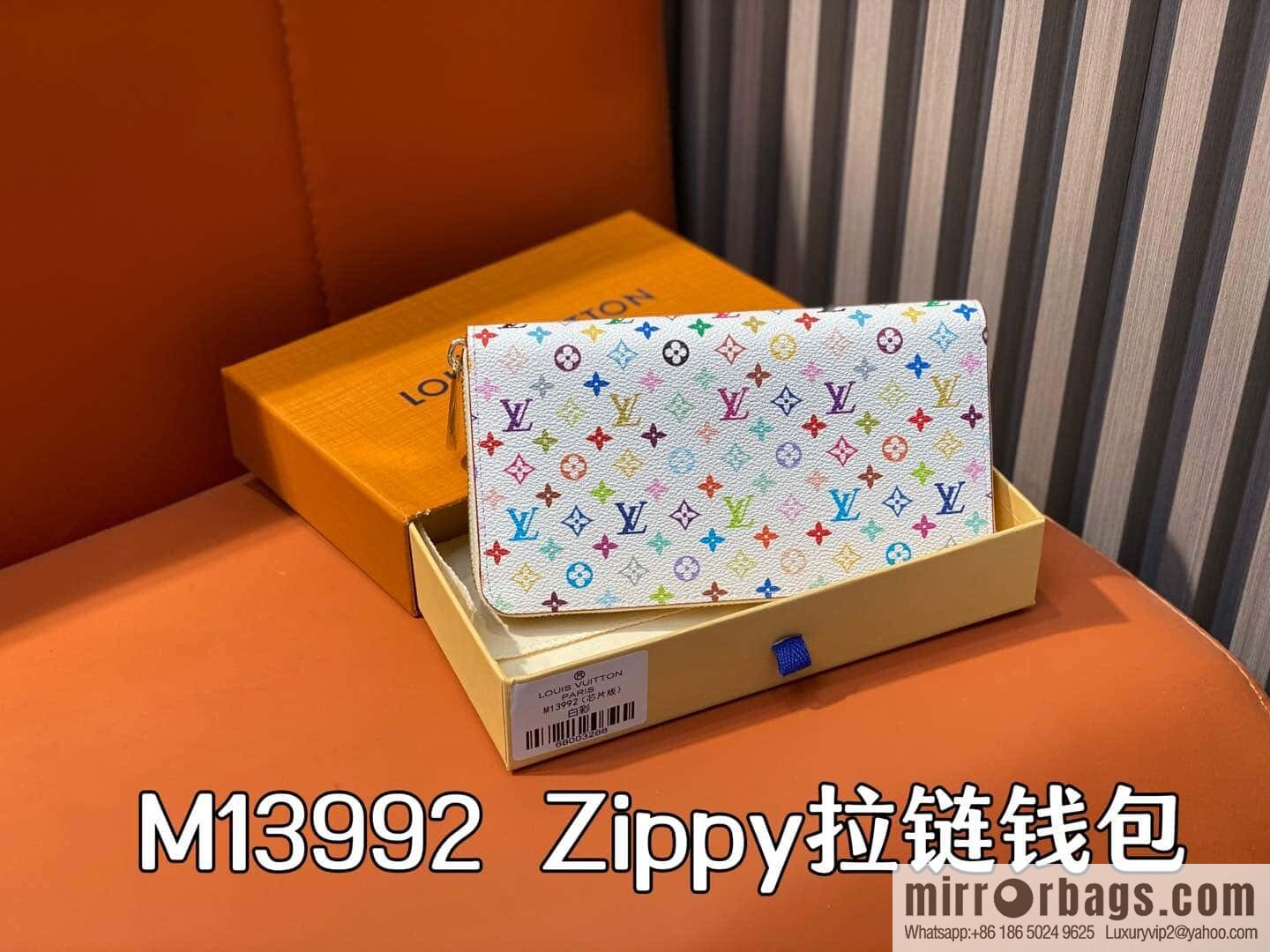 [Premium‑quality] M13992 white color, single zipper wallet series Zippy zipper wallet