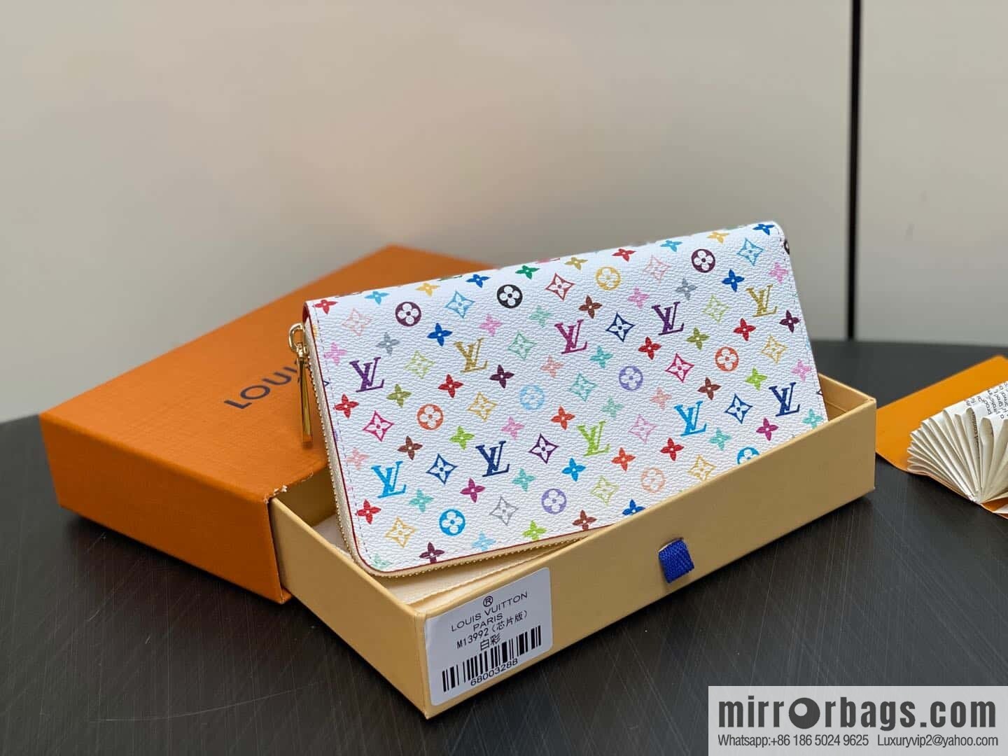 [Premium‑quality] M13992 white color, single zipper wallet series Zippy zipper wallet