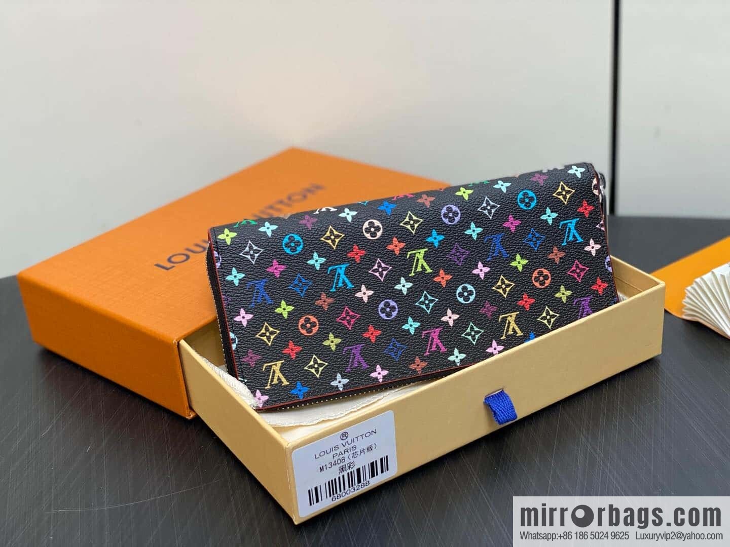 [Premium‑quality] M13408 black color, single zipper wallet series Zippy zipper wallet