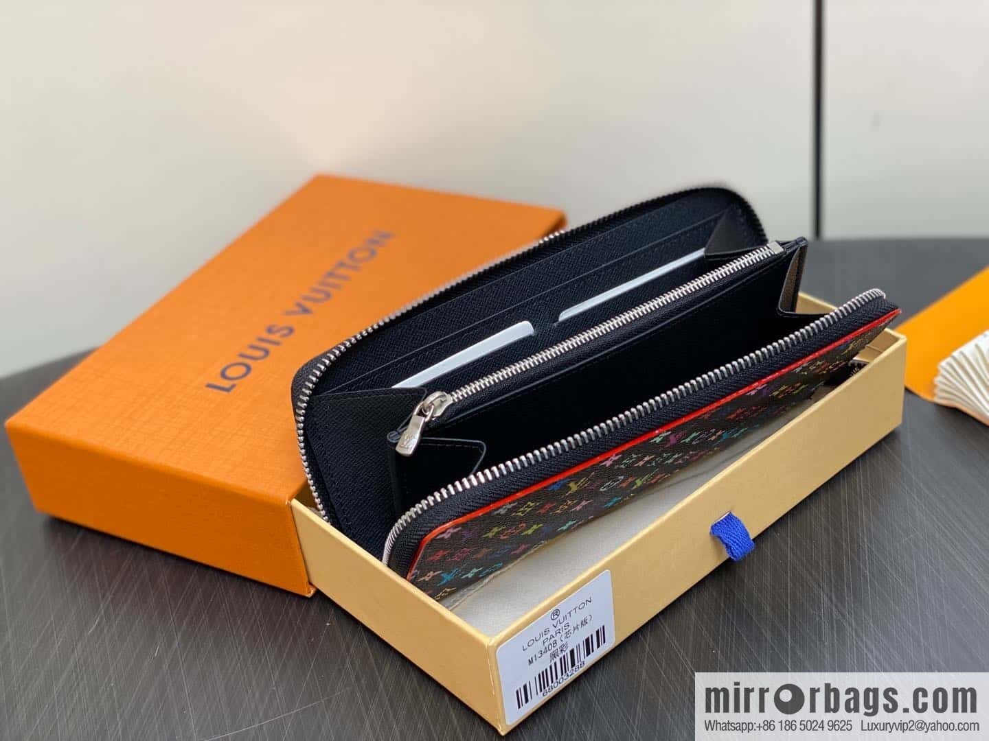 [Premium‑quality] M13408 black color, single zipper wallet series Zippy zipper wallet