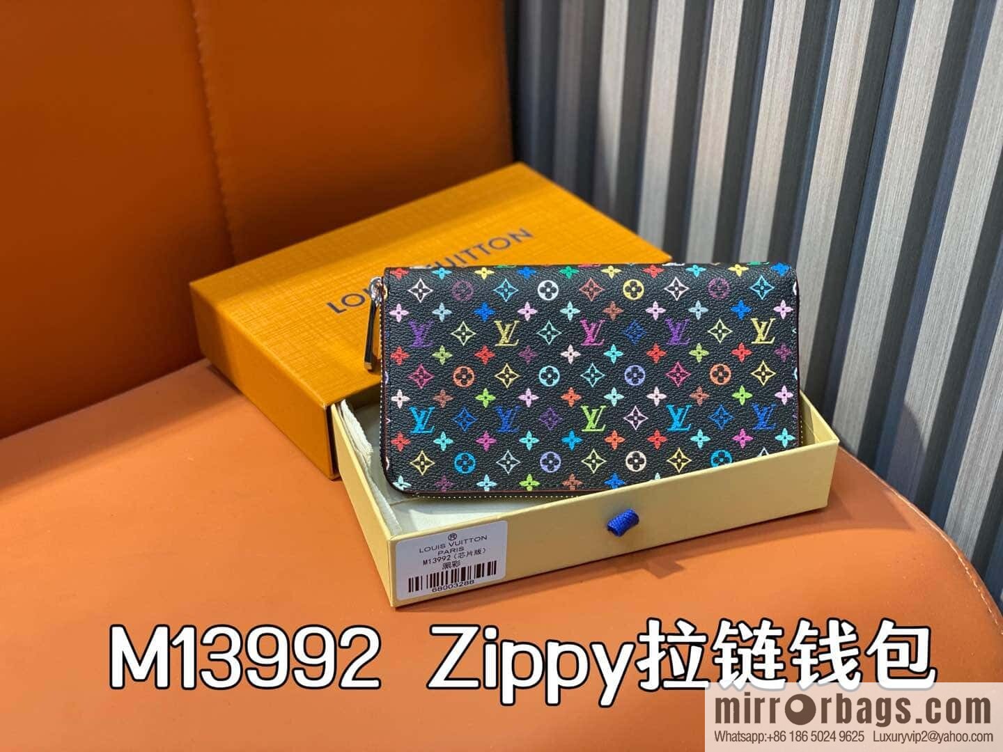 [Premium‑quality] M13992 black color, single zipper wallet series Zippy zipper wallet