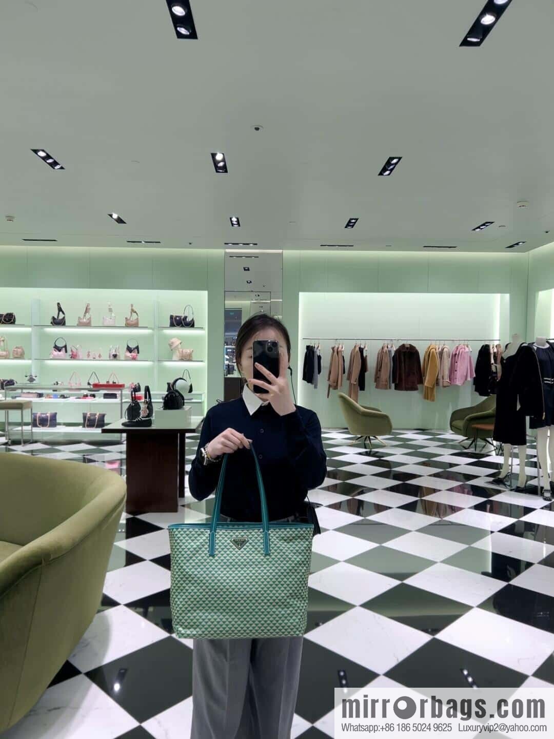 PRADA 🎉 new tote bag 🎉 1BD552 new 🎉🎉 green