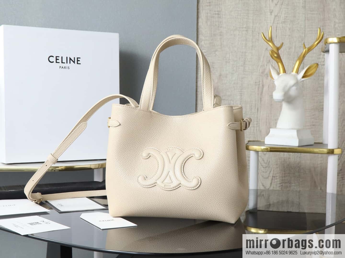 [Premium quality, all-steel hardware] New product launched cabas anais granular cow leather handbag, small model number: 118613