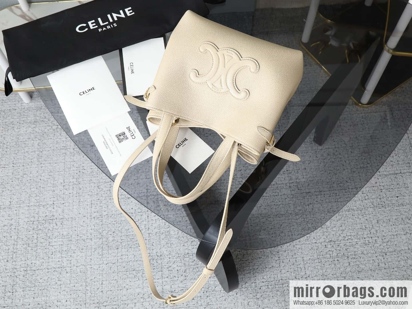 [Premium quality, all-steel hardware] New product launched cabas anais granular cow leather handbag, small model number: 118613