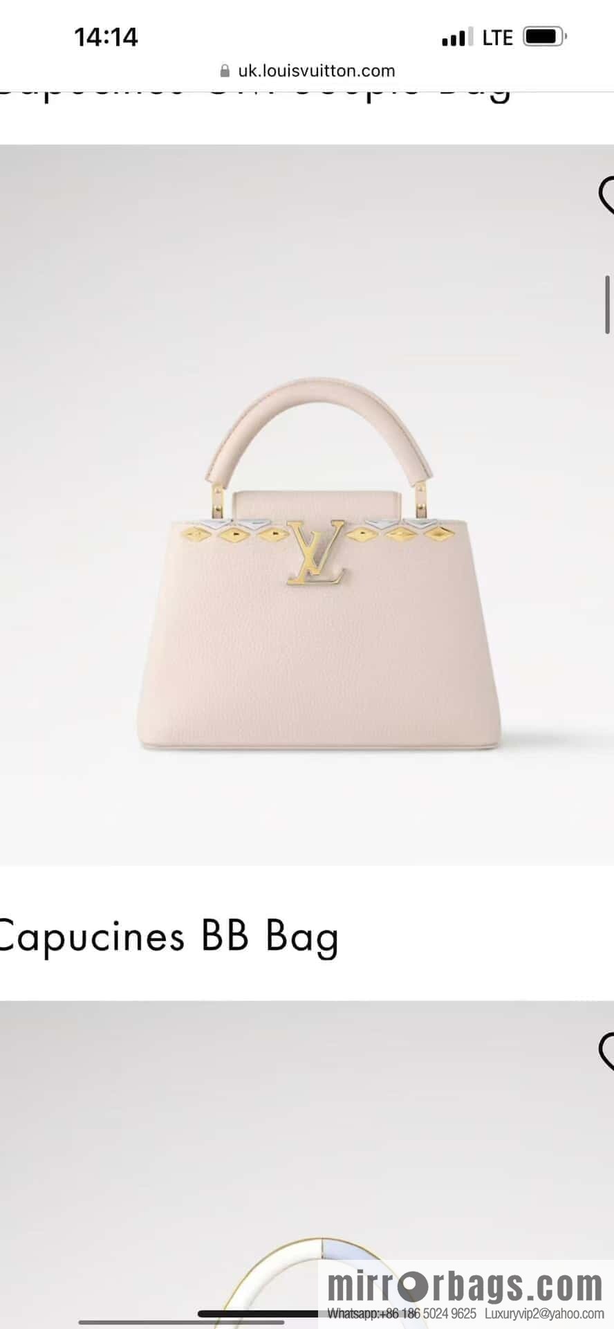 [Boutique‑grade] M12751 rice white full leather rhombus model, full leather cap that English series, this Capucines medium handbag