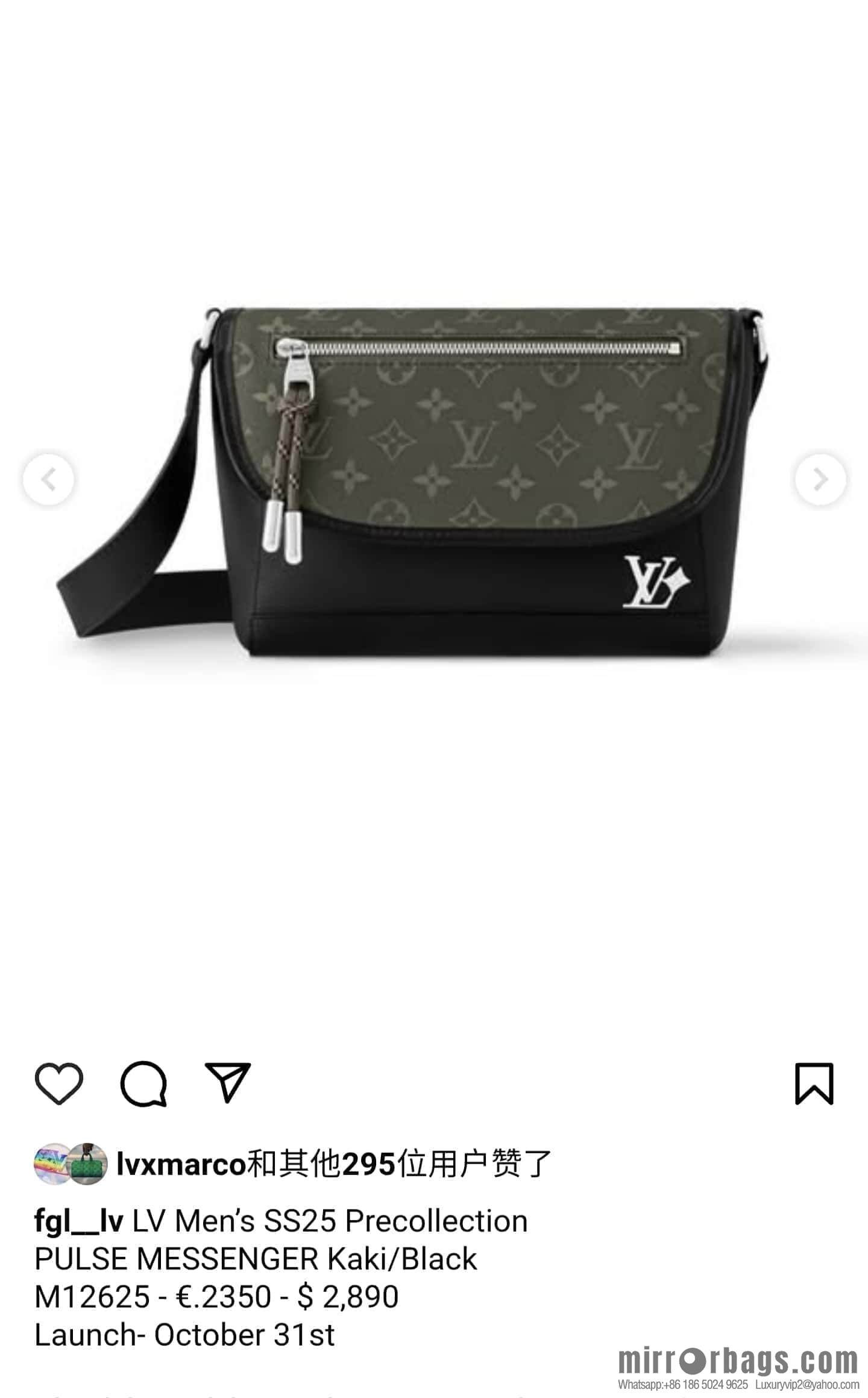[Boutique‑grade] M12625 green flower, men's bag messenger bag series Pulse messenger bag