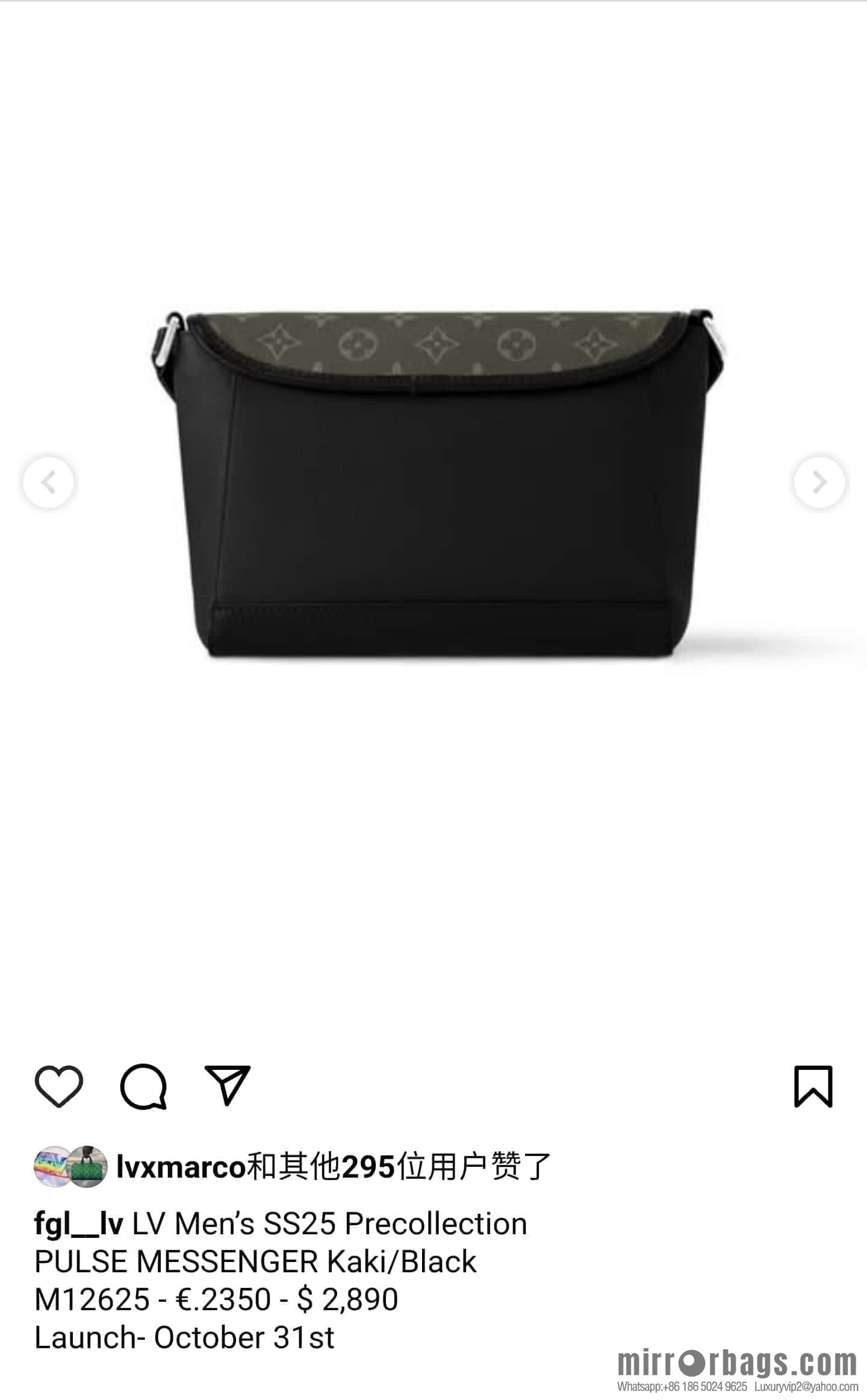 [Boutique‑grade] M12625 green flower, men's bag messenger bag series Pulse messenger bag