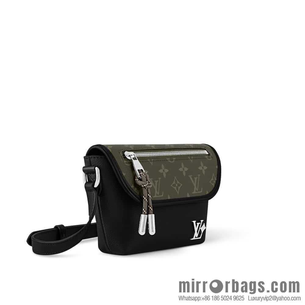 [Boutique‑grade] M12618 green flower, men's bag messenger bag series Pulse mini handbag